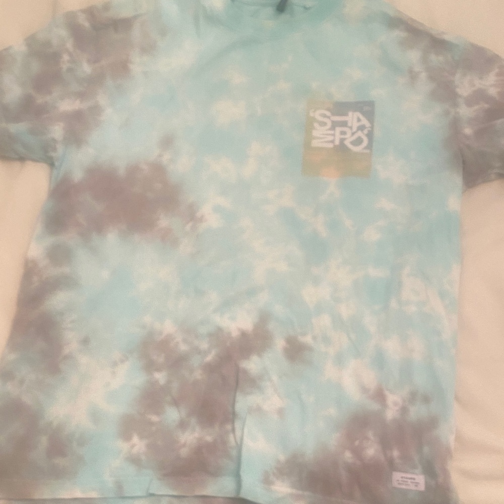 Stampd  Tie-Dye T-Shirt - Blue and Gray